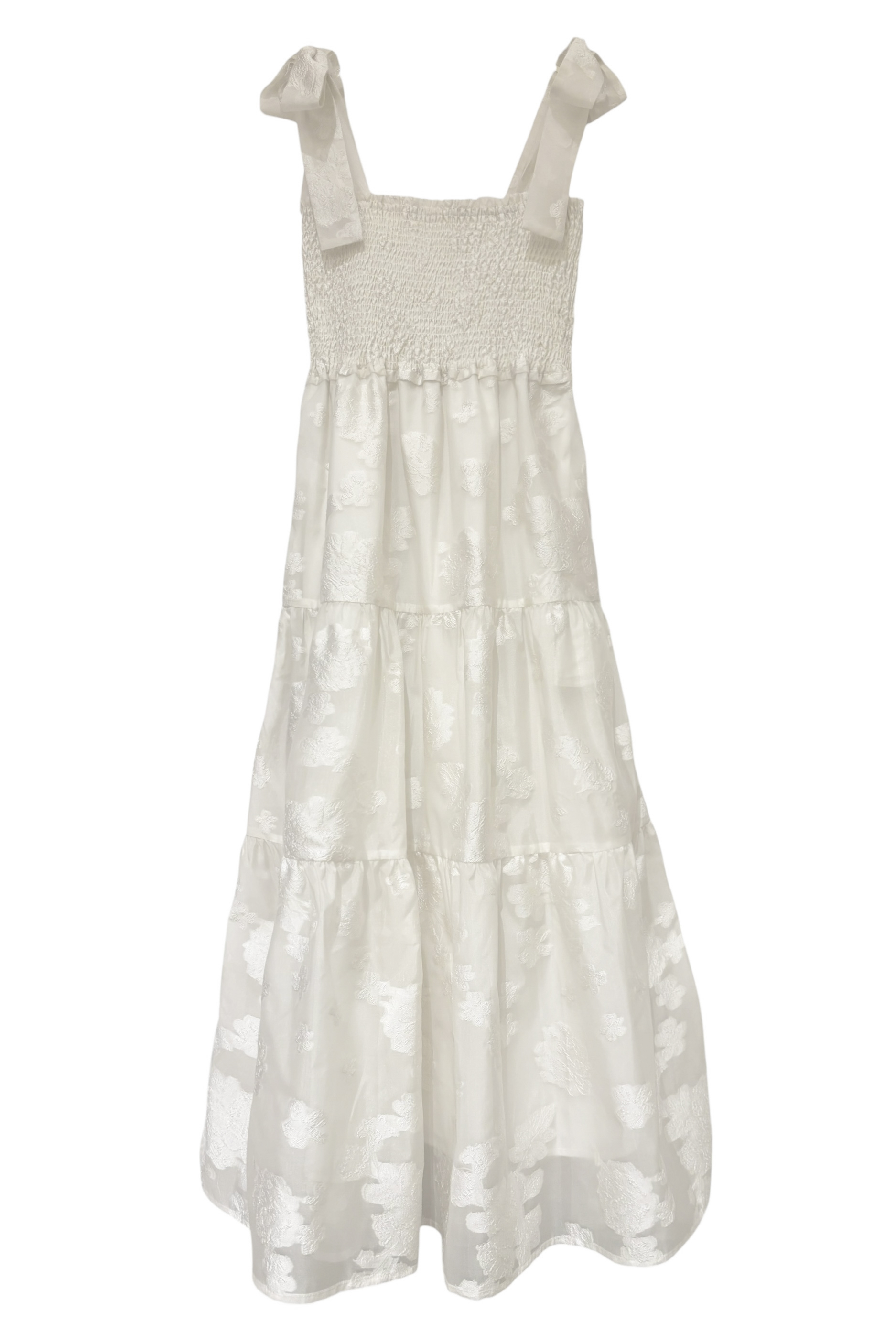 flower organdie tiered long one-piece | HONEY MI HONEY