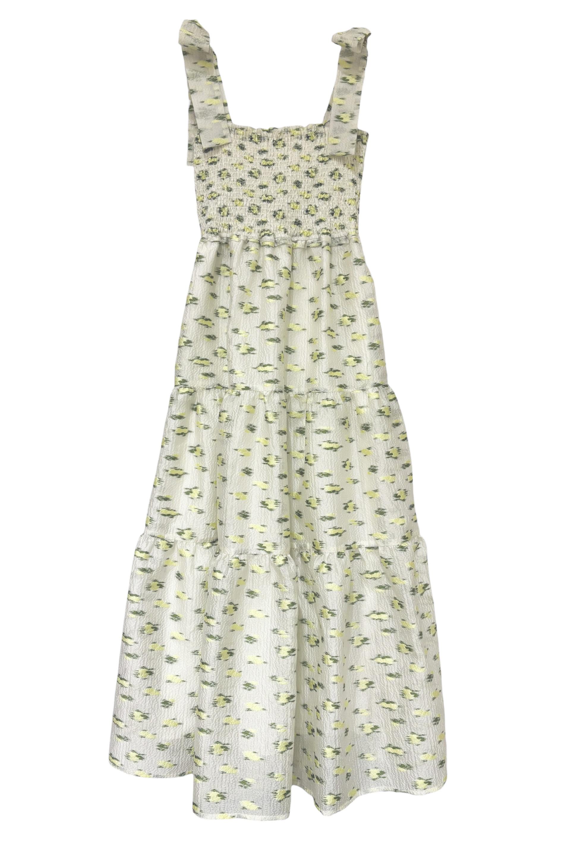 flower organdie tiered long one-piece | HONEY MI HONEY
