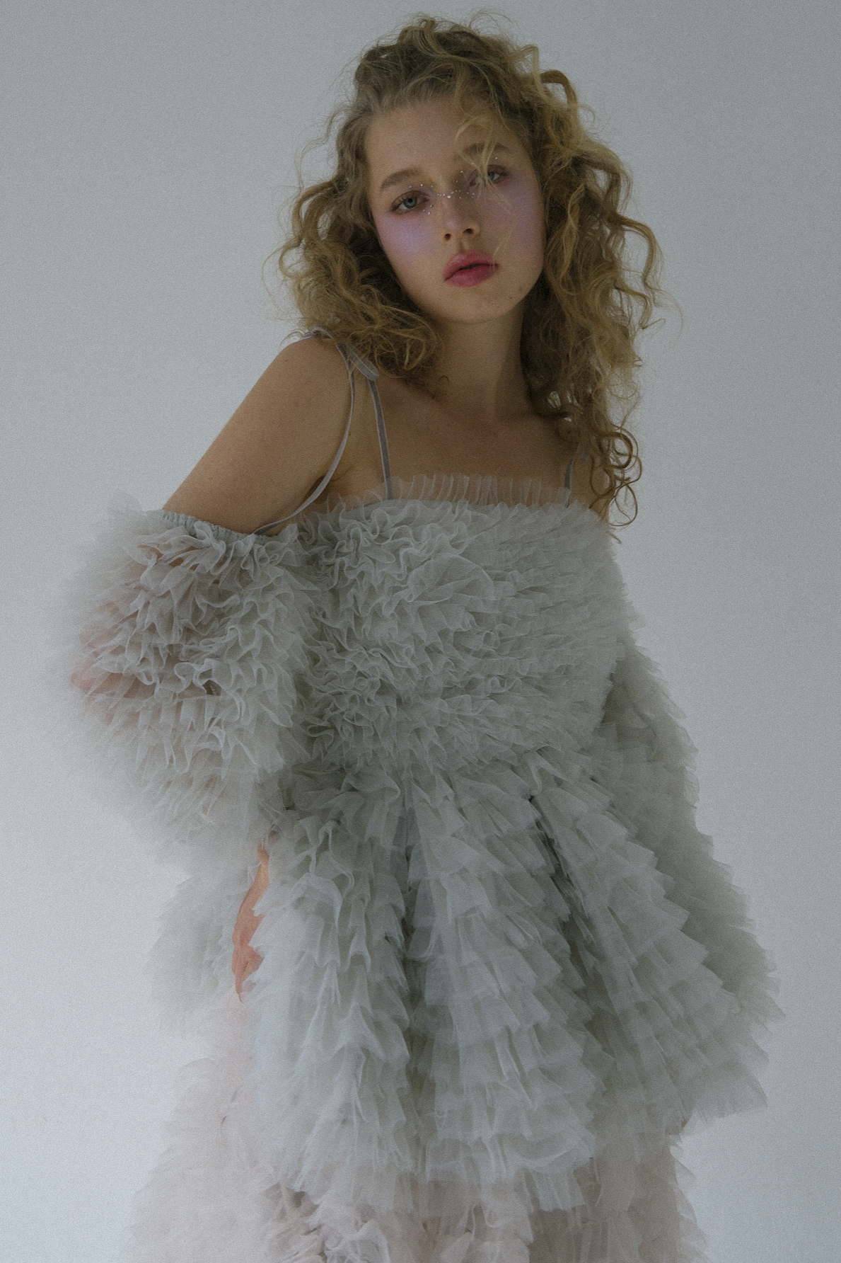 【ESPRIT】tulle tiered two-way tunic