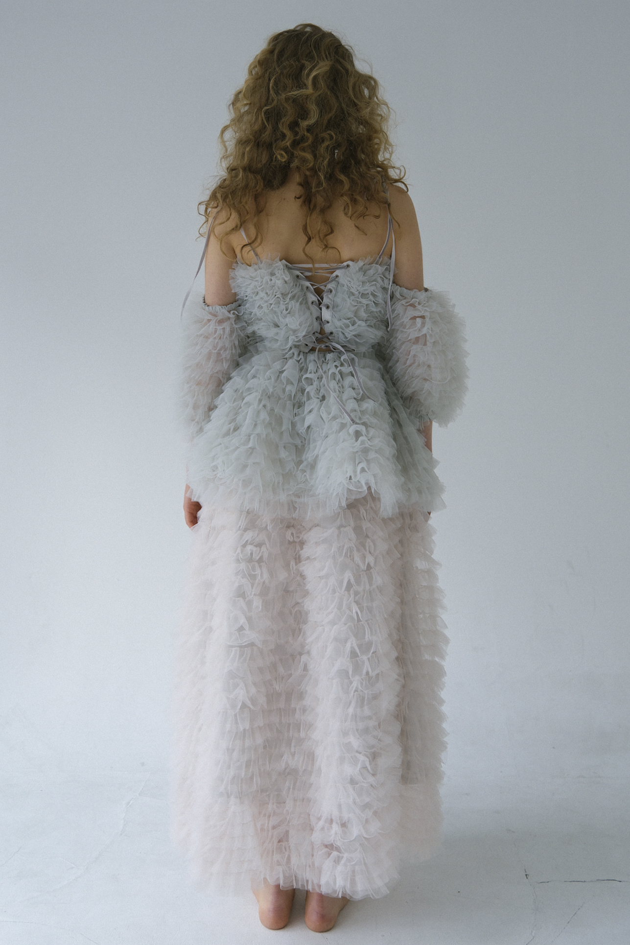 チュニック HONEY MI HONEY tulle tiered tunic HONEY MI HONEY｜tulle tiered tunic camisole