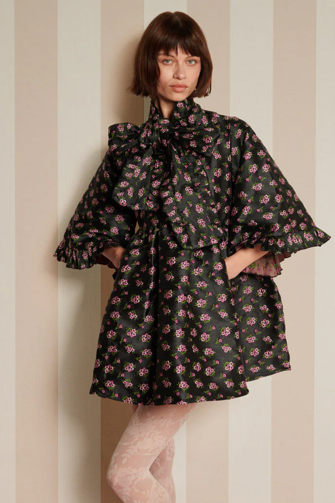 sisterjane】Canopy Jacquard Mini Dress HONEY.MALL sisterjane】Canopy Jacquard Mini Dress HONEY.MALL