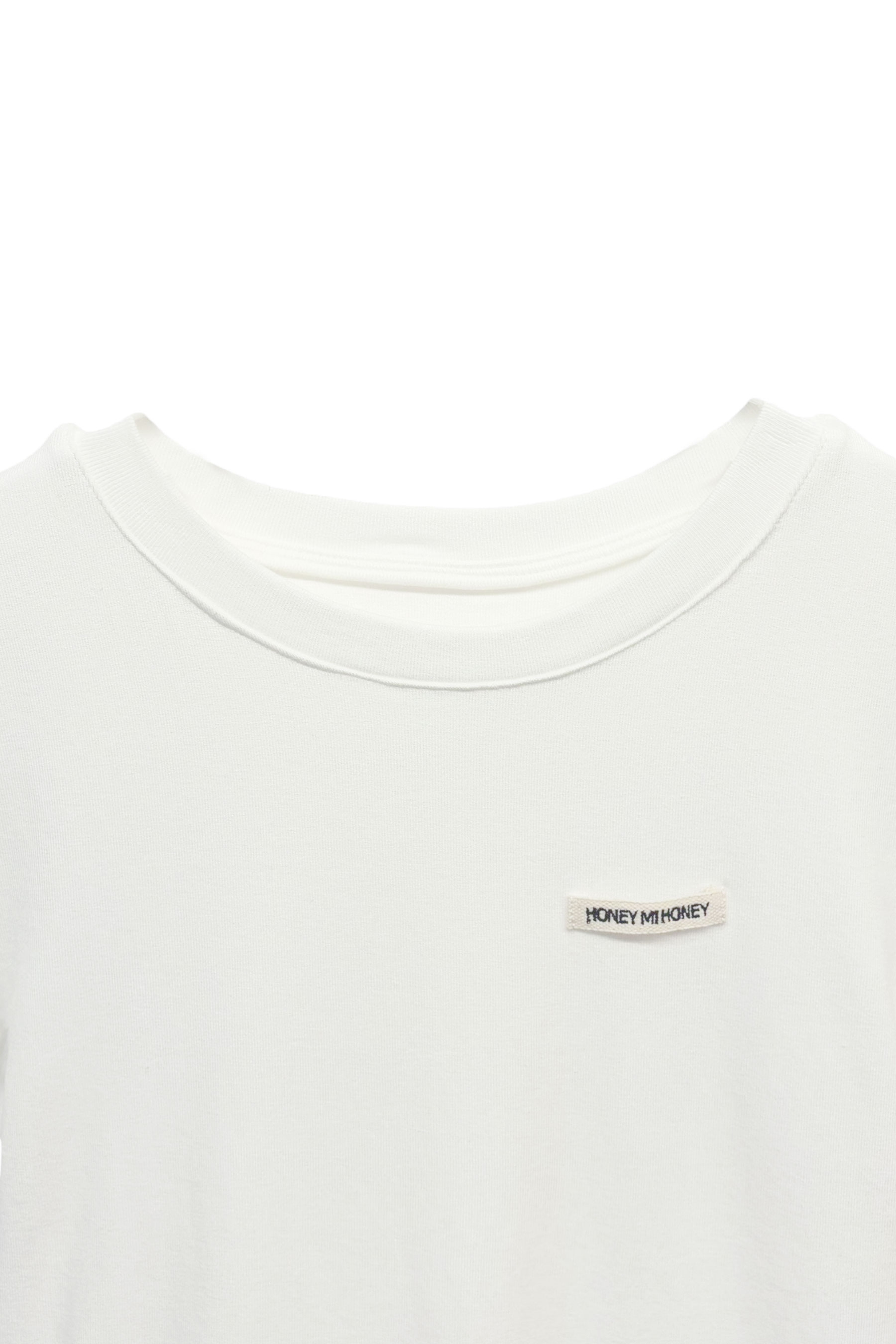 HONEY MI HONEY】cotton lace frill t-shirt HONEY.MALL