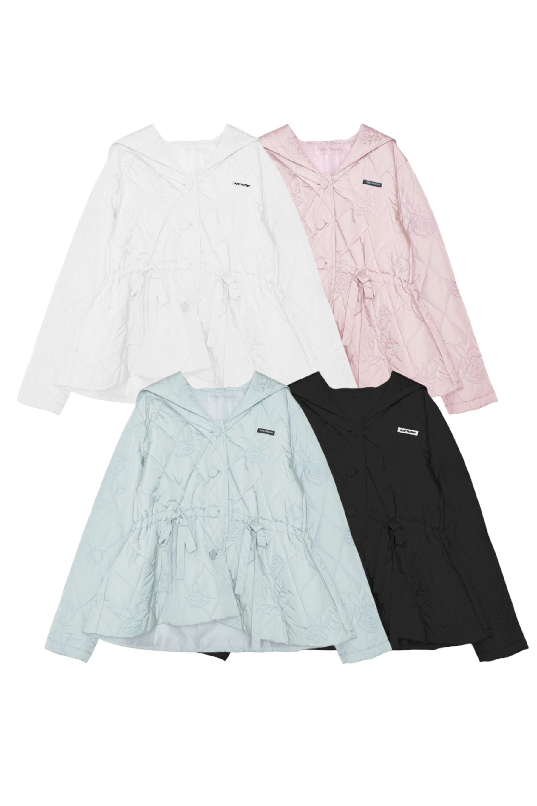 rose quilting sailor coat | HONEY MI HONEY