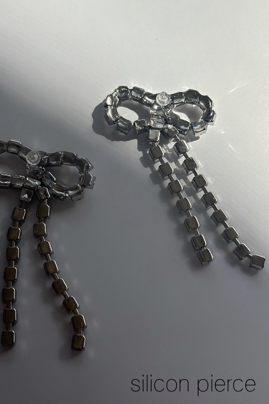 ribbon bijou pierce&earring