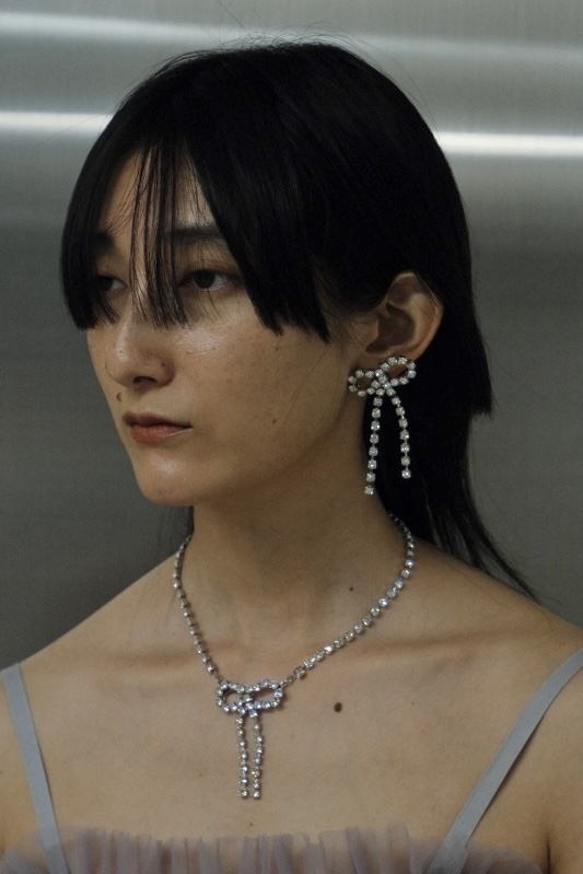 ribbon bijou pierce&earring