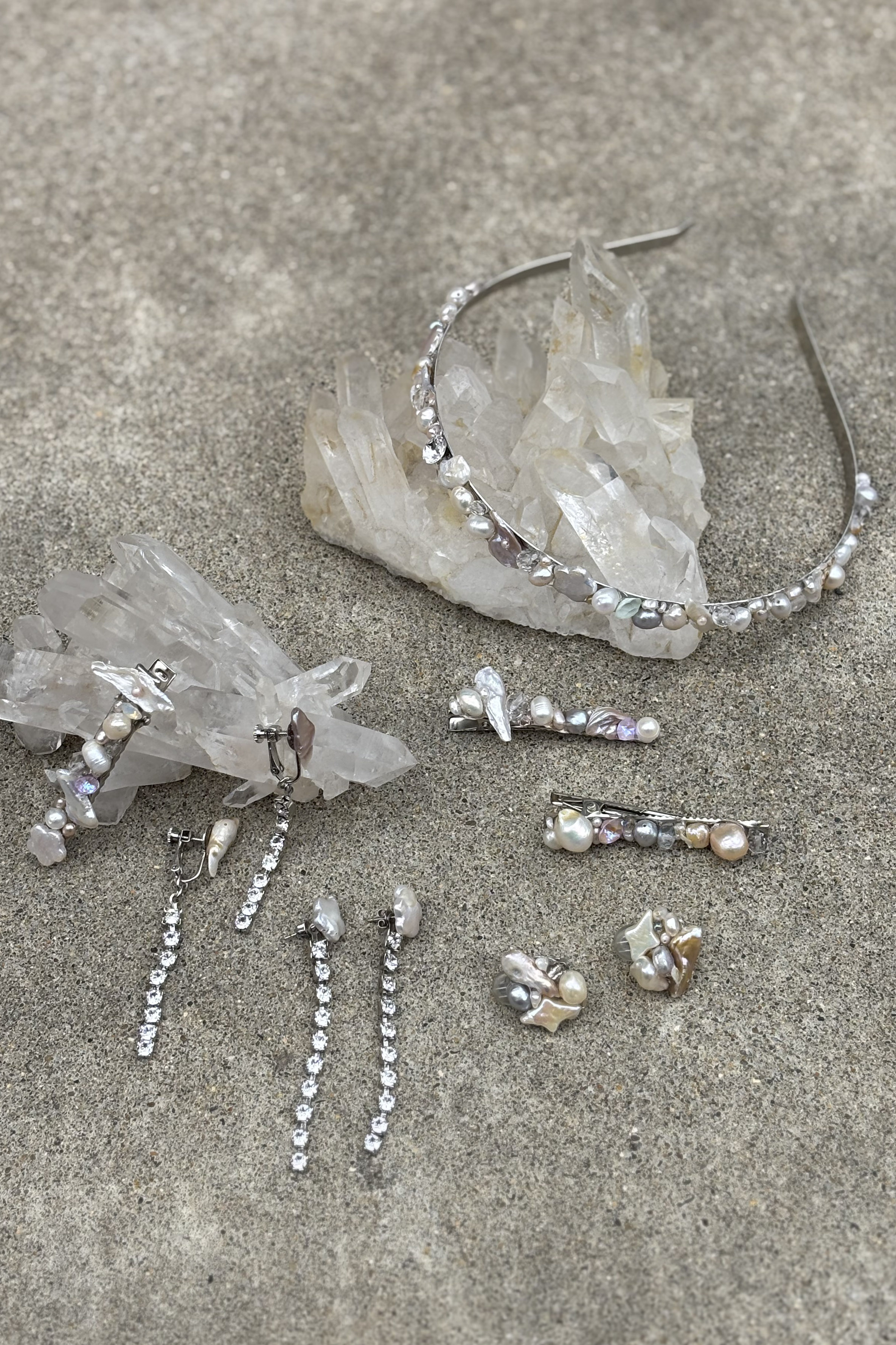 HONEY MI HONEY 】shell stone long pierce＆earing HONEY.MALL