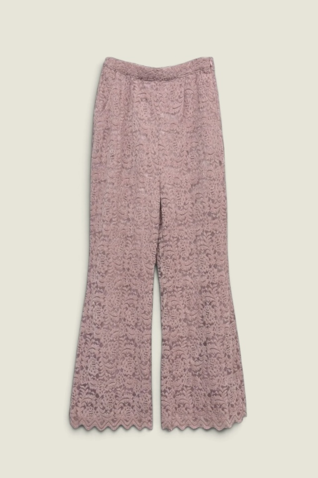 【HONEY MI HONEY】brush lace scallop flare pants