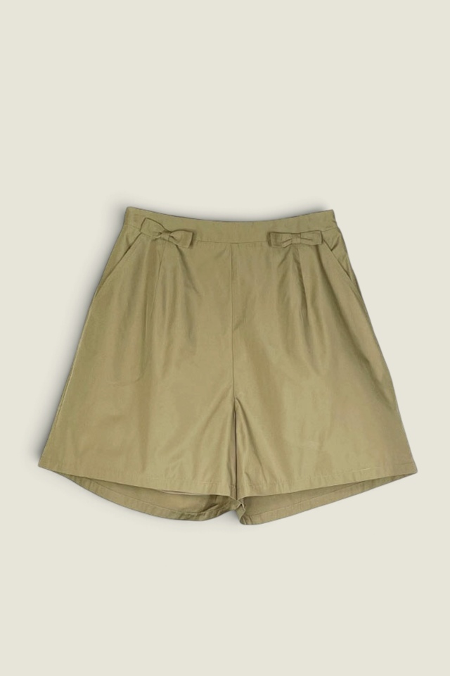【HONEY MI HONEY】taffeta ribbon short pants