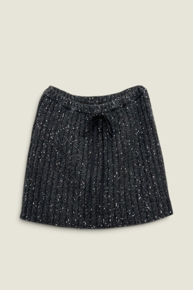 【HONEY MI HONEY】jacquard bare top & mini skirt