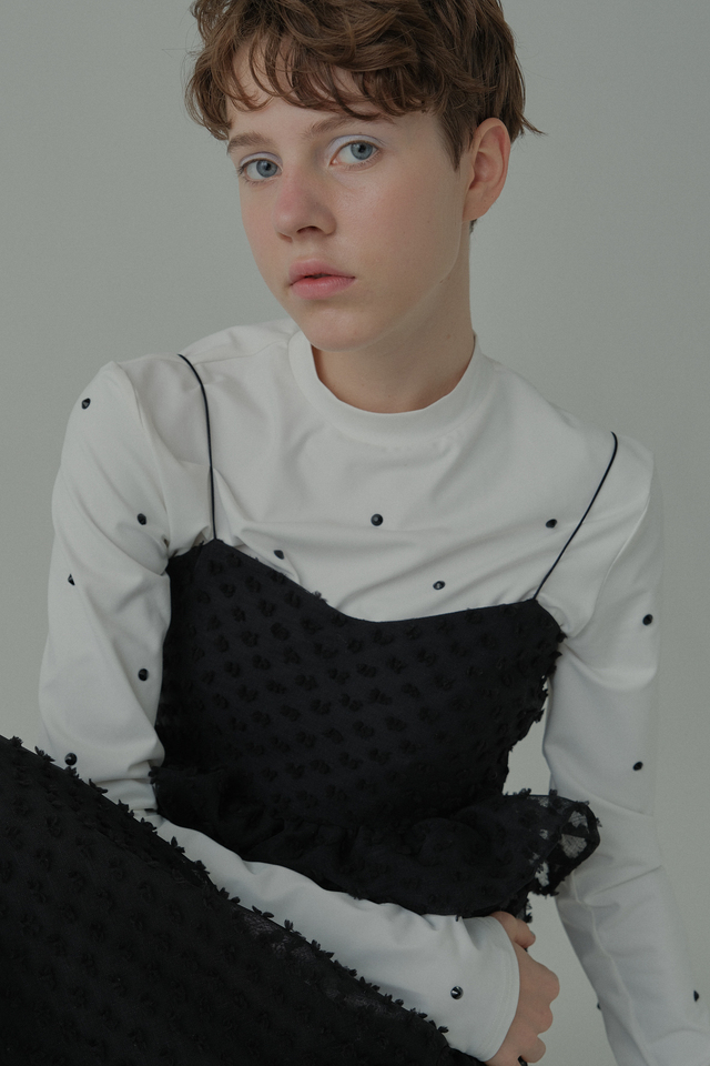 【HONEY MI HONEY】dot stone cut sew