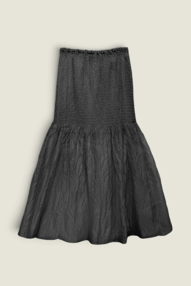 【HONEY MI HONEY】organdie shirring long skirt