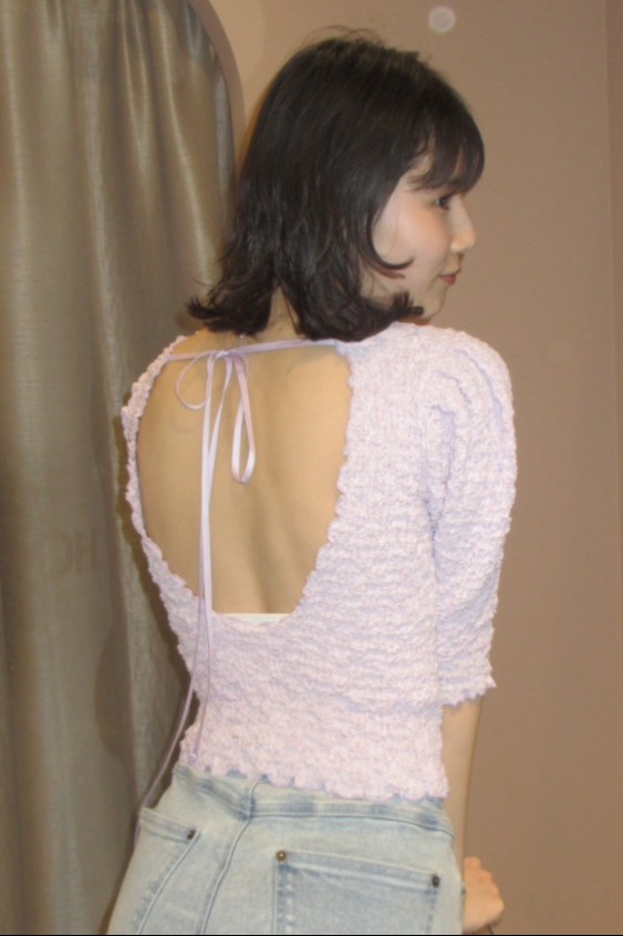 【HONEY MI HONEY】swell cotton puff sleeve tops
