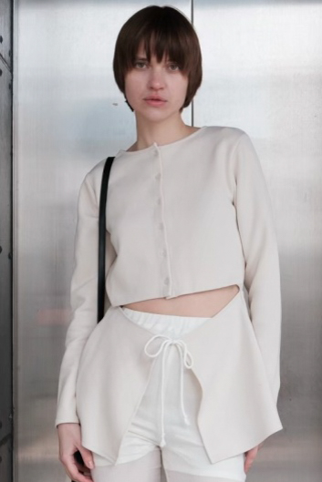 【MAISON ELLIE】two-way waist ribbon tops