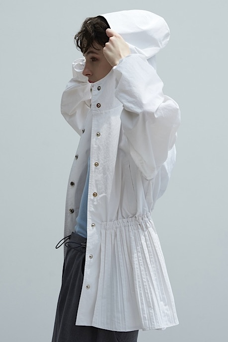 【HONEY MI HONEY】taffeta pleats blouson