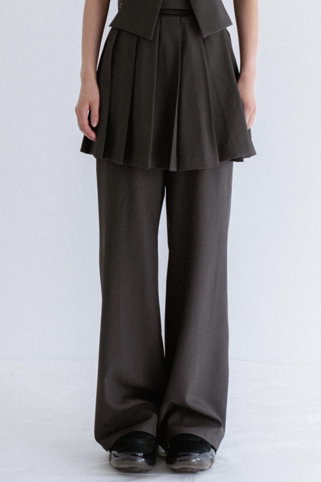 pleats mini skirt & pants