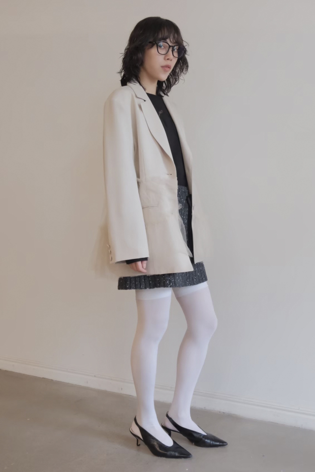 tulle peplum jacket