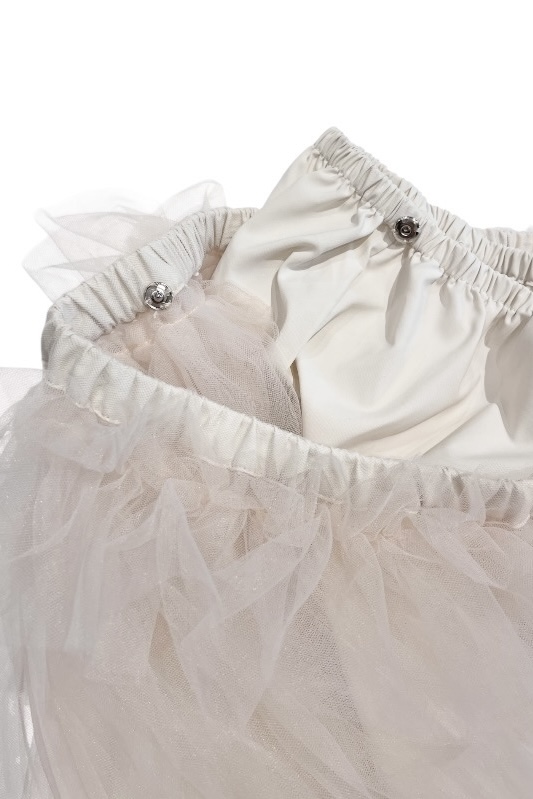 スカート tulle point tiered long skirt tulle point tiered long skirt