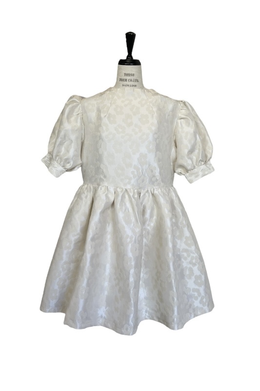 【HONEY MI HONEY】brush lace scallop tunic flower jacquard tunic one-piece