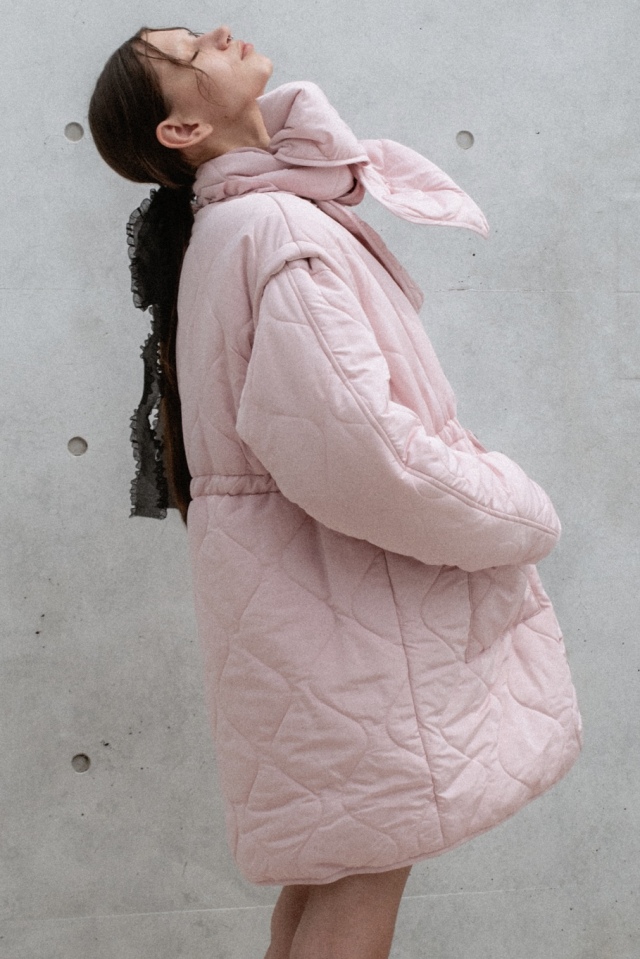 HONEY MI HONEY quilting over coat （sax） -ファッション通販