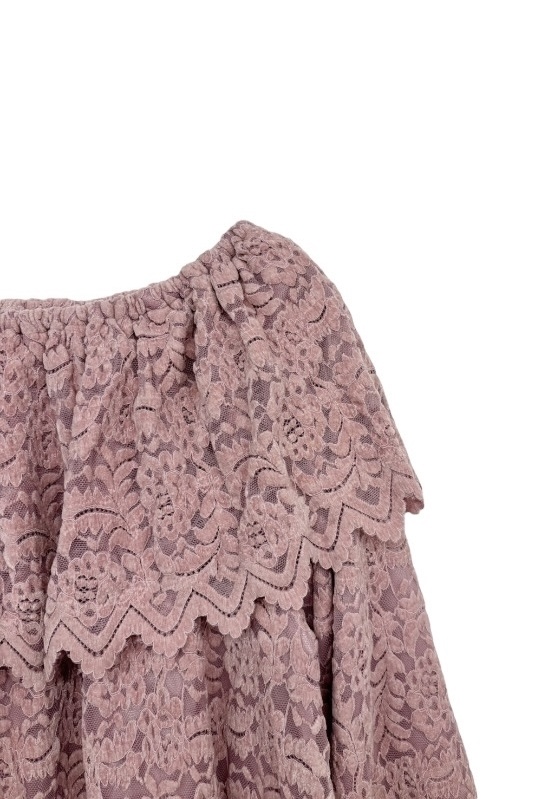 【HONEY MI HONEY】brush lace scallop tunic brush lace scallop tunic