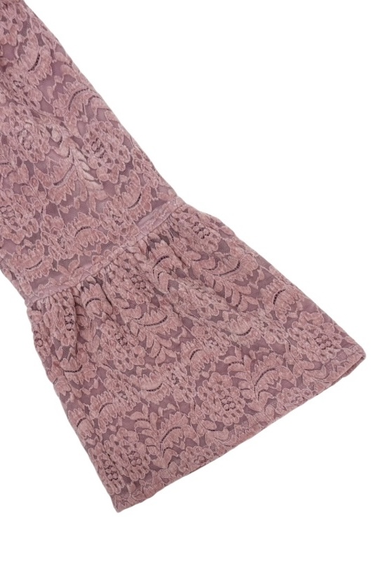 brush lace scallop tunic