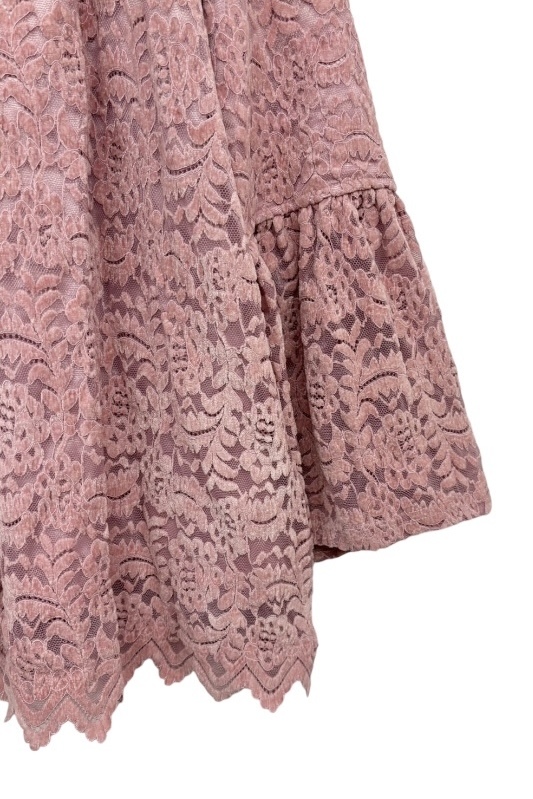 brush lace scallop tunic