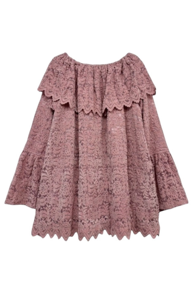 【HONEY MI HONEY】brush lace scallop tunic brush lace scallop tunic