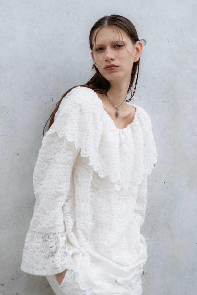 【HONEY MI HONEY】brush lace scallop tunic brush lace scallop tunic