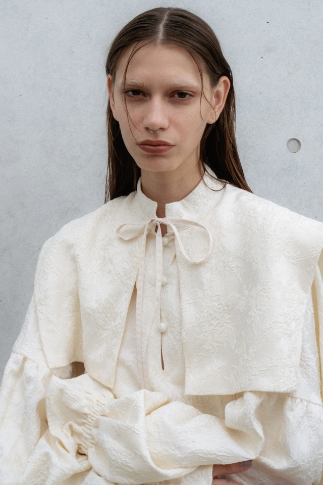 トップス HONEY MI HONEY / cotton sailor blouse jacquard sailor blouse tunic