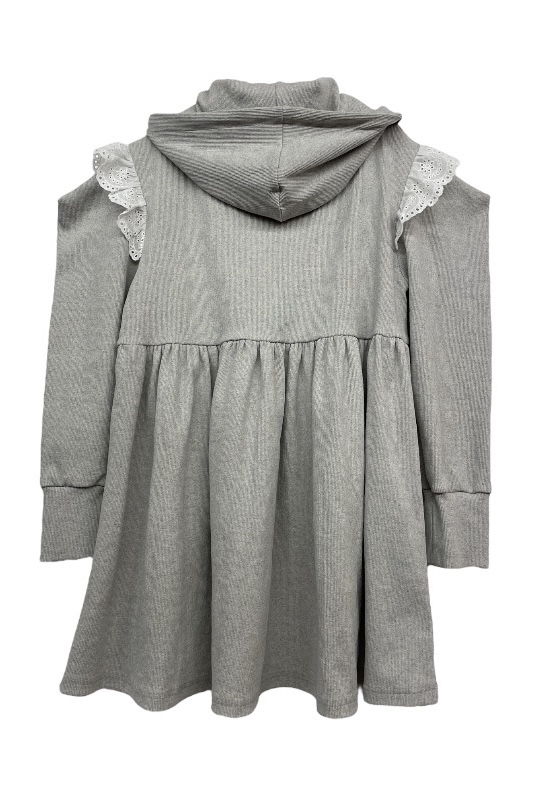 rib hoodie tunic one-piece