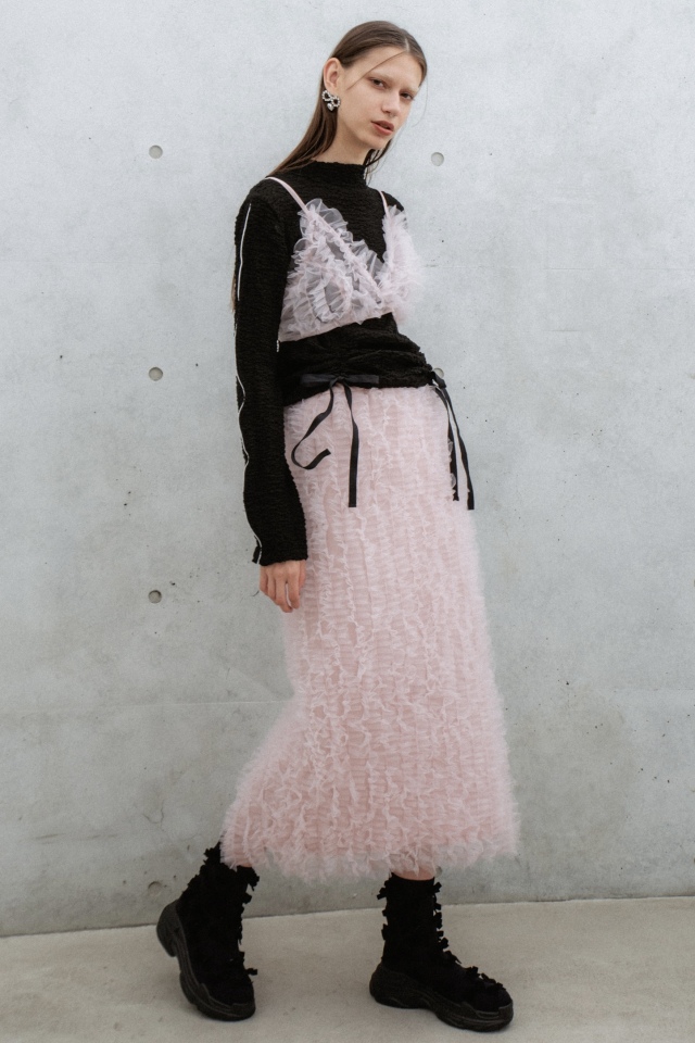 tulle frill bustier