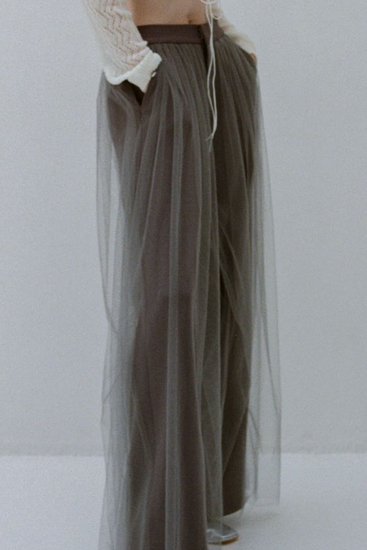 tulle layered pants