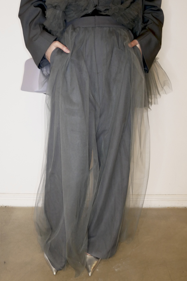 【HONEY MI HONEY】tulle layered pants