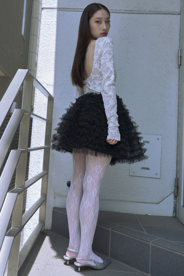 スカート HONEY MI HONEY tulle tiered mini skirt セール】tulle tiered mini skirt（スカート）｜HONEY MI HONEY