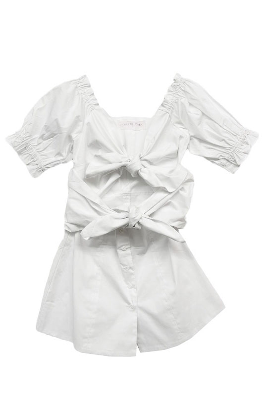 ハニーミーハニー★ribbon sleeve blouse ribbon puff sleeve blouse