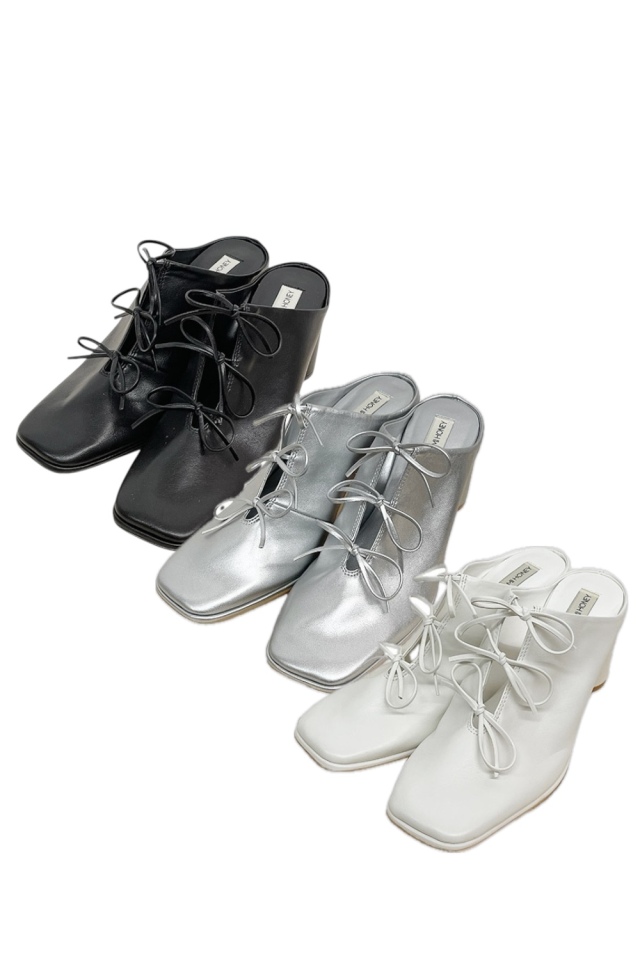 ribbon square mule