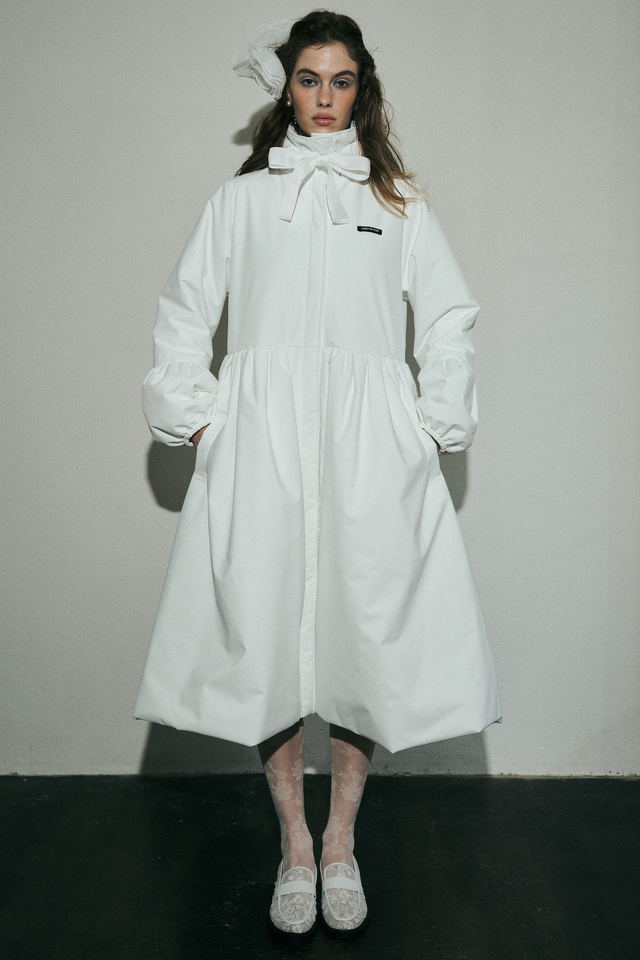 【HONEY MI HONEY】rain puffer gather coat