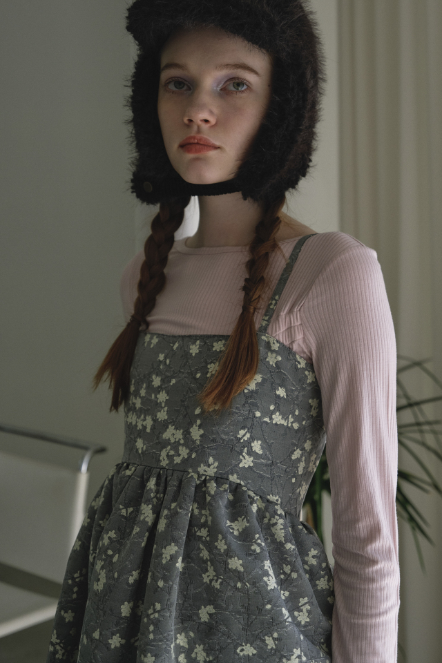 HONEY MI HONEY｜バルーンジャガードキャミソールミニワンピース