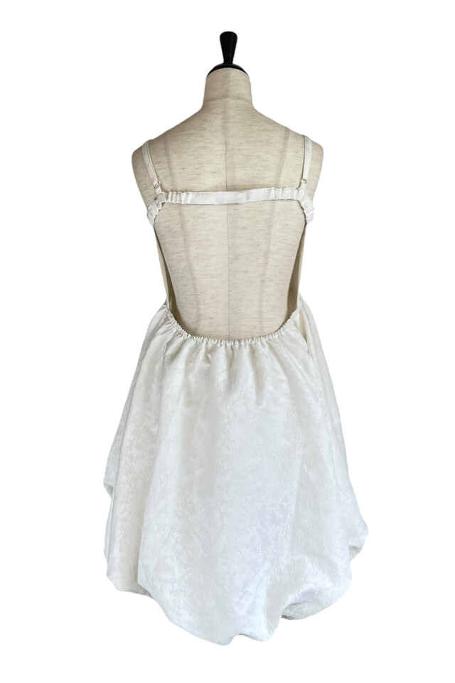 balloon jacquard camisole mini one-piece