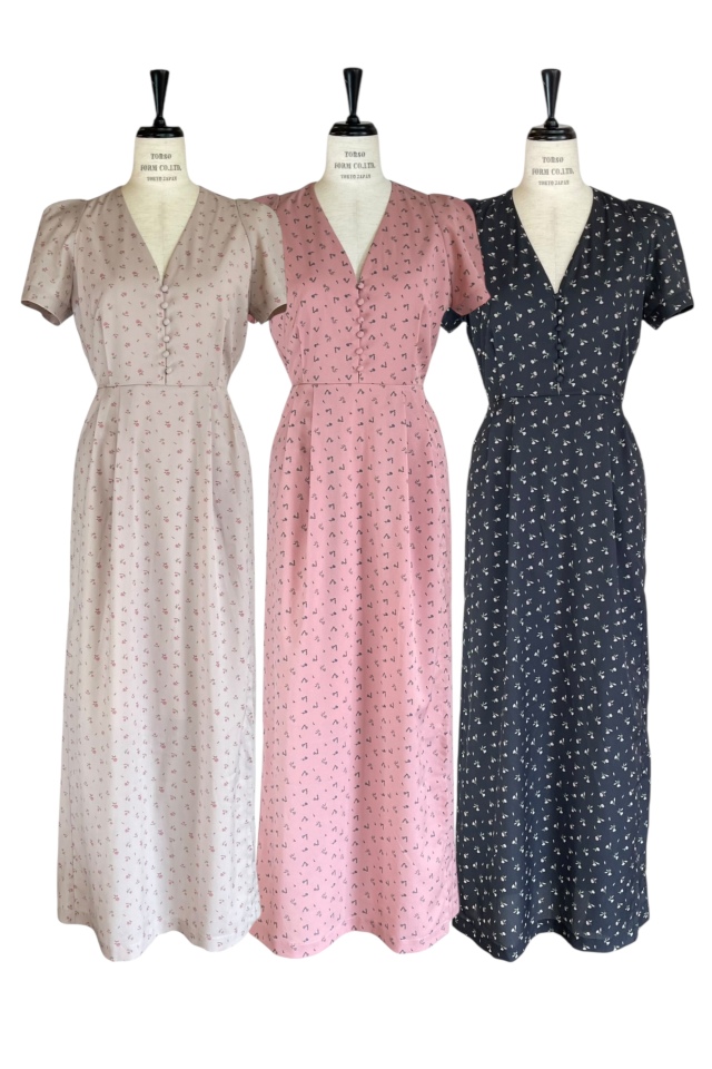ワンピース HONEY MI HONEY floral twillminione-piece floral chiffon puff one-piece