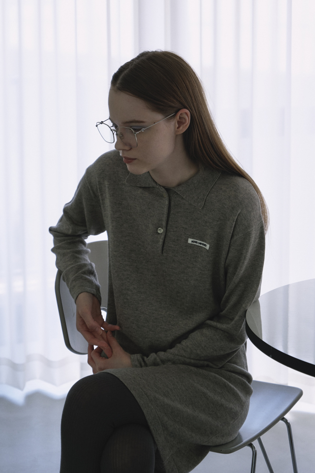 HONEY MI HONEY｜ロゴポロニットミニワンピース｜大人のほんのり