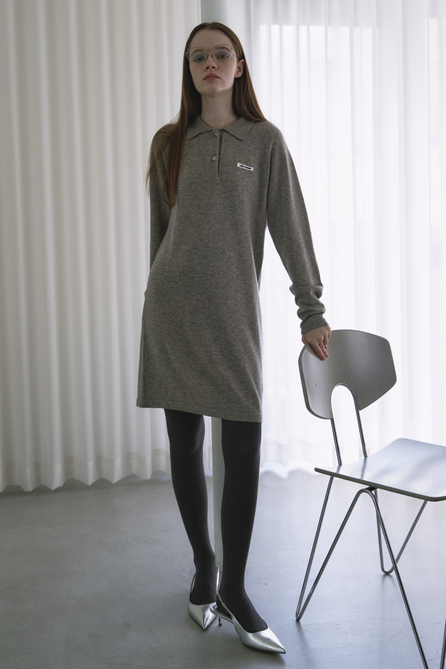 HONEY MI HONEY｜ロゴポロニットミニワンピース｜大人のほんのり