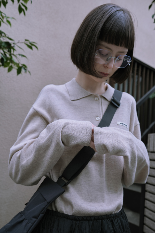 HONEY MI HONEY｜ロゴポロニットミニワンピース｜大人のほんのり