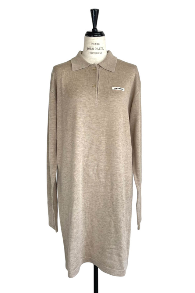 HONEY MI HONEY｜ロゴポロニットミニワンピース｜大人のほんのり