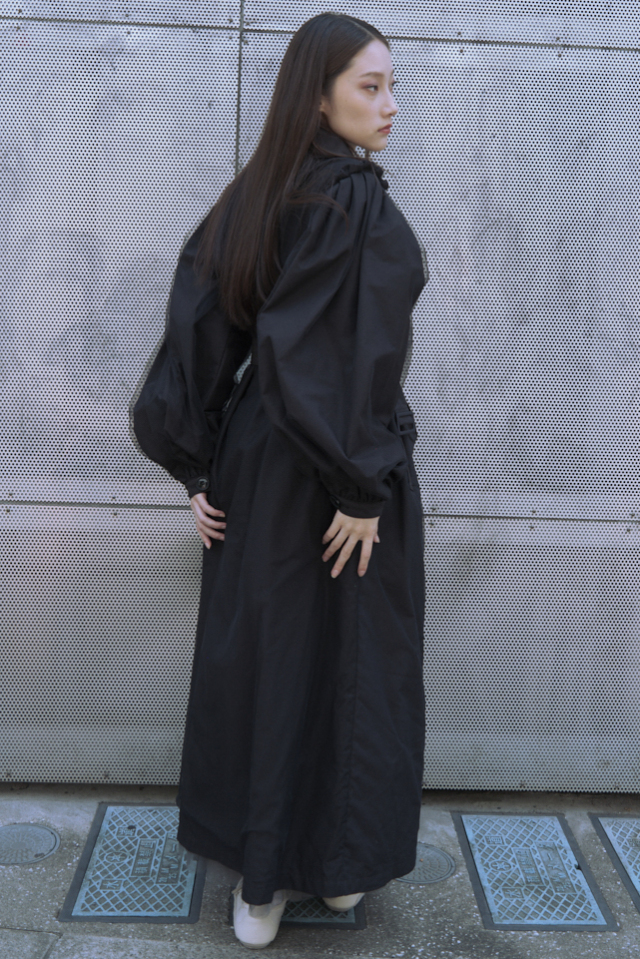 HONEY MI HONEY｜チュールレイヤードトレンチコート｜大人ガーリーな