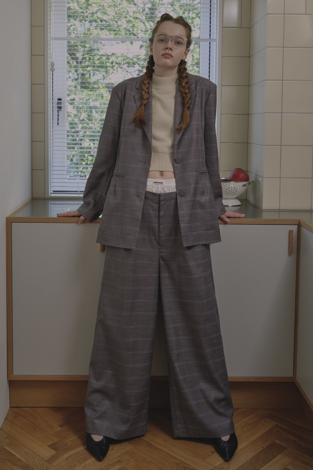 check waist shape jacket