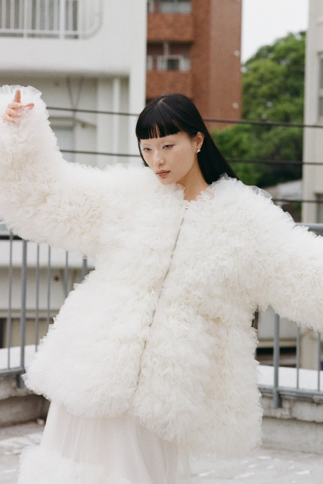 ジャケット・アウター honey mi honey tulle tiered blouson tulle tiered blouson