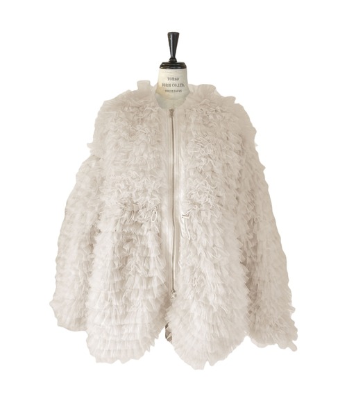tulle tiered blouson