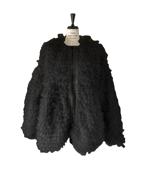 tulle tiered blouson