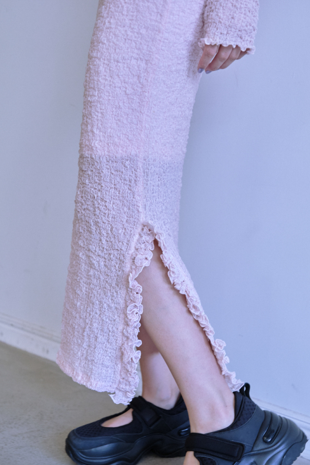 【HONEY MI HONEY】sheer swell frill tight skirt